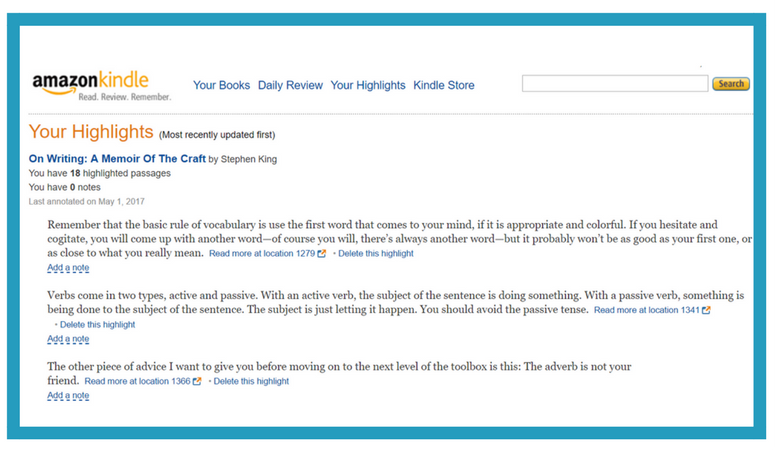 QUICK TIP: How authors can use Kindle Highlights - Love.Writing.Life